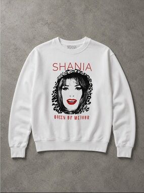 Shania Twain Queen of Me Tour 2023 Graphic Sweatshirt Woman Medium White Country